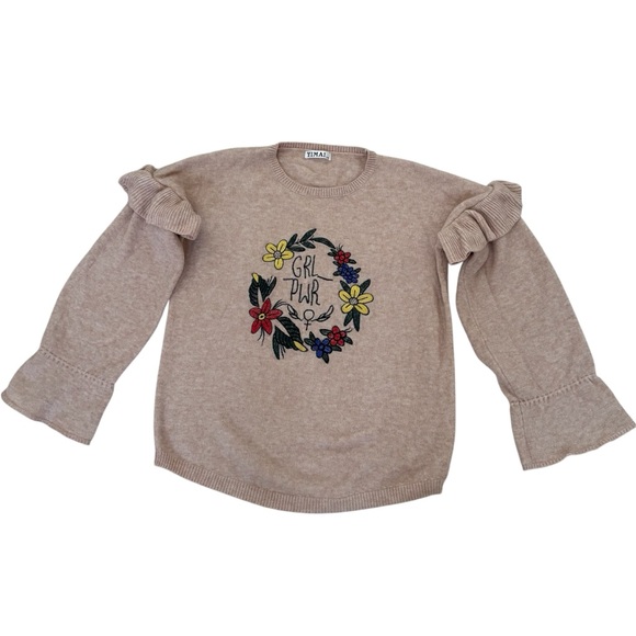 Girl Power GRL PWR Pastel Pink Sweater Size Large - Picture 7 of 7